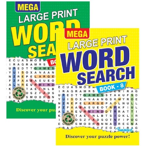 Mega large print word search - mega,