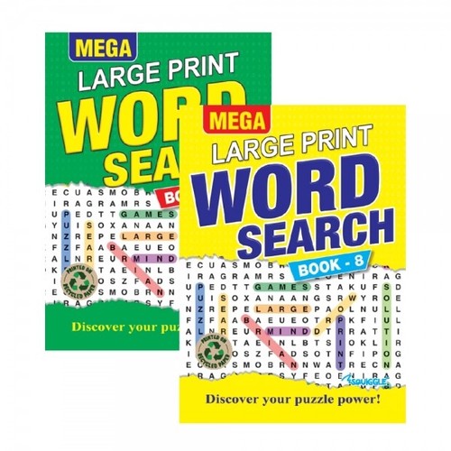 Large print wordsearch - x,